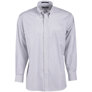 Forsyth Men's Box Check Button-Down Collar Long Sleeve Shirt (35" Sleeve)