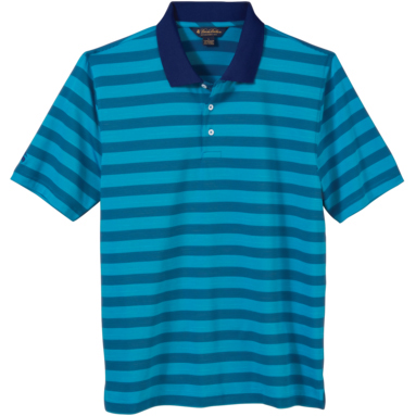 Brooks Brothers Men's Varigated Stripe Jersey Short Sleeve Polo
