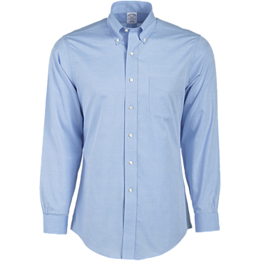 Brooks Brothers Men's 346 Regular Fit Non-Iron Long Sleeve Shirt (32/33" Sleeve)