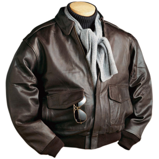 Burk's Bay A-1 Leather Bomber Full-Zip Jacket