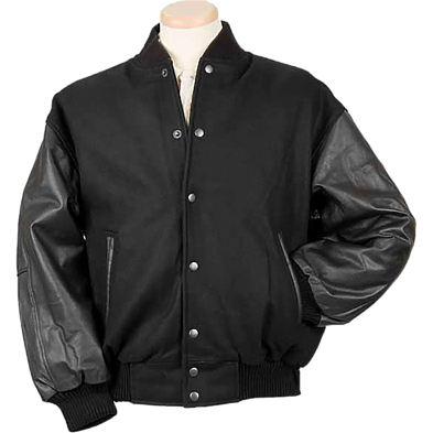 Burk's Bay Men's Wool/Leather Varsity Jacket