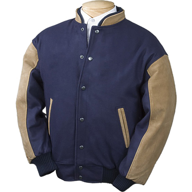 Burk's Bay Men's Wool/Suede Varsity Jacket