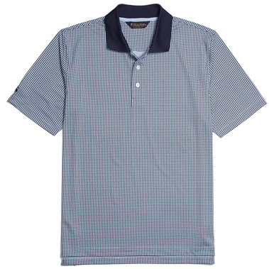 Brooks Brothers Men's Houndstooth Print Jersey Short Sleeve Polo