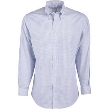 Brooks Brothers Men's 346 Slim Fit Non-Iron Long Sleeve Shirt (36/37" Sleeve)