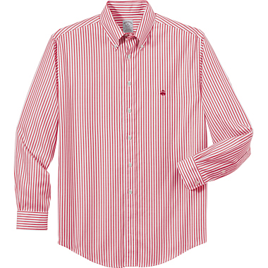 Brooks Brothers Men's Non-Iron Bengal Stripe Long Sleeve Shirt