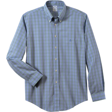 Brooks Brothers Men's Glenplaid Long Sleeve Sport Shirt
