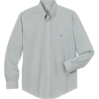 Brooks Brothers Men's Two Color Check Long Sleeve Sport Shirt