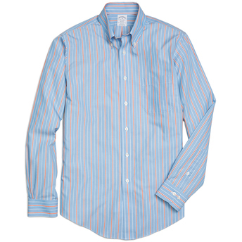 Brooks Brothers Men's Alternate Stripe Long Sleeve Sport Shirt