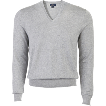 Brooks Brothers Men's 346 Cotton V-Neck Long Sleeve Sweater