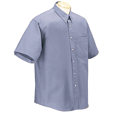 Forysth Men's Houndstooth Oxford Wrinkle Resistant Short Sleeve Shirt