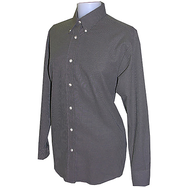 Forysth Ladies' Houndstooth Oxford Wrinkle Resistant Long Sleeve Shirt