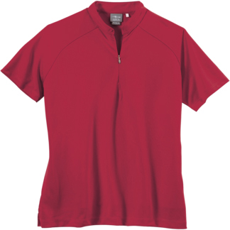 Page & Tuttle Ladies' Dot Textured Solid Jersey Short Sleeve Polo