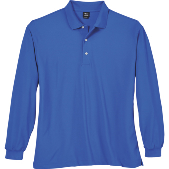Page & Tuttle Men's Solid Lacoste Pique Long Sleeve Polo