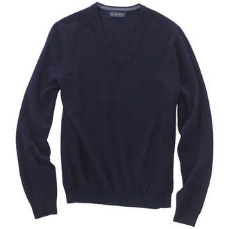 Brooks Brothers Men's Merino Wool V-Neck Long Sleeve Sweater